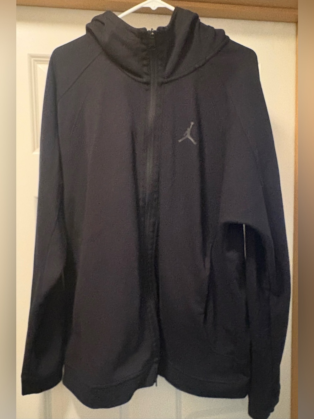Jordan Men's Full Zip Hoodie w/ Hood & Pockets Black XL Slim Fit DV9783-010